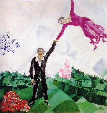 Marc Chagall Painting - El paseo contemporáneo Marc Chagall